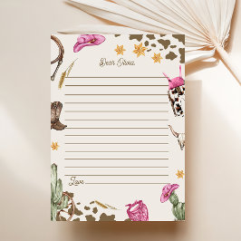 Western Cowboy Birthday Party Dankeskarte