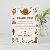 Western Cowboy Birthday Party Einladung (Stehend Vorderseite)