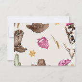 Western Cowboy Birthday Party Foto Dankeskarte (Rückseite)