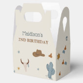Western Cowboy Birthday Party Gefälligkeitsbox Geschenkschachtel (Geöffnet)