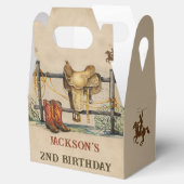 Western Cowboy Birthday Party Gefälligkeitsbox Geschenkschachtel (Geöffnet)