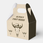 Western Cowboy Birthday Party Gefälligkeitsbox Geschenkschachtel (Rückseite)