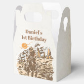 Western Cowboy Birthday Party Gefälligkeitsbox Geschenkschachtel (Geöffnet)