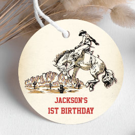 Western Cowboy Birthday Party Geschenkanhänger