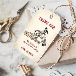 Western Cowboy Birthday Party Geschenkanhänger