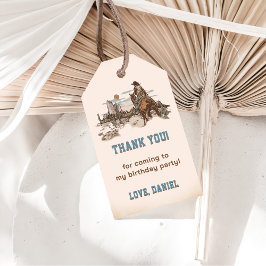 Western Cowboy Birthday Party Geschenkanhänger