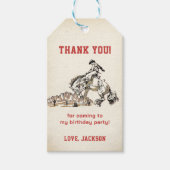 Western Cowboy Birthday Party Geschenkanhänger (Vorderseite)