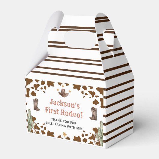 Western Cowboy Birthday Party Geschenkschachtel (Vorderseite)