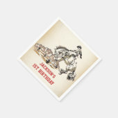 Western Cowboy Birthday Party Napkins Serviette (Ecke)