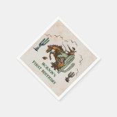 Western Cowboy Birthday Party Napkins Serviette (Ecke)