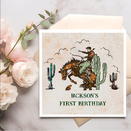 Western Cowboy Birthday Party Napkins Serviette