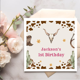 Western Cowboy Birthday Party Napkins Serviette