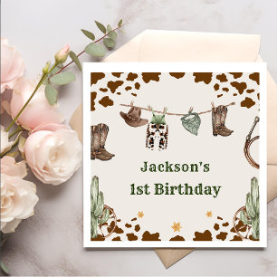 Western Cowboy Birthday Party Napkins Serviette