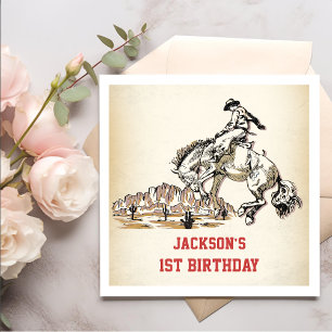 Western Cowboy Birthday Party Napkins Serviette