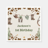 Western Cowboy Birthday Party Napkins Serviette (Vorderseite)