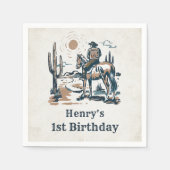 Western Cowboy Birthday Party Serviette (Vorderseite)