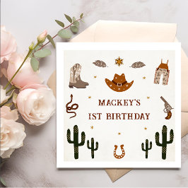 Western Cowboy Birthday Party Serviette