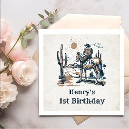 Western Cowboy Birthday Party Serviette