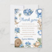 Western Cowboy Birthday Party Thank You Card Dankeskarte (Vorderseite)