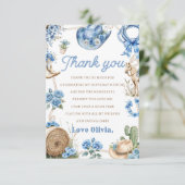 Western Cowboy Birthday Party Thank You Card Dankeskarte (Stehend Vorderseite)
