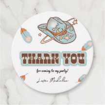 Western Cowboy Blue Birthday Circle Vielen Dank Ta