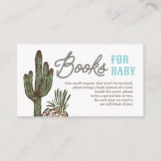 Western Cowboy Books for Baby Showcard Begleitkarte (Vorderseite)