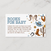 Western Cowboy Books für Baby Rodeo Dusche Begleitkarte (Vorderseite)