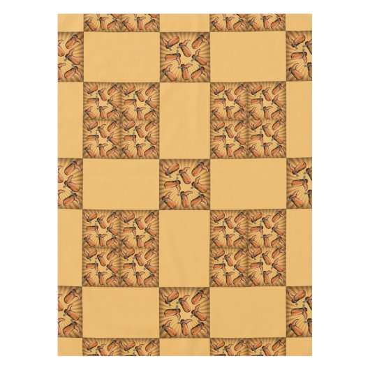 Western Cowboy Boot Block Design Tischdecken (Vorderseite)