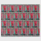 Western Cowboy Boot mit Roper Geschenkpapier (Flach)