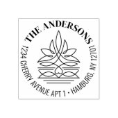 Western Cowboy Boot Stitch Pattern Return Address Gummistempel (Prägung)