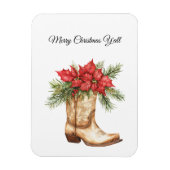 Western Cowboy Boot Weihnachten Magnet (Vertikal)