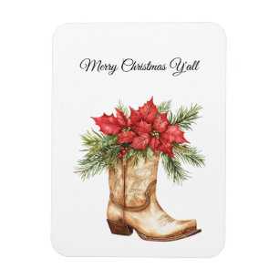 Western Cowboy Boot Weihnachten Magnet