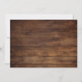 Western Cowboy Boot Wood Weihnachtsfeiertag Party Einladung (Rückseite)