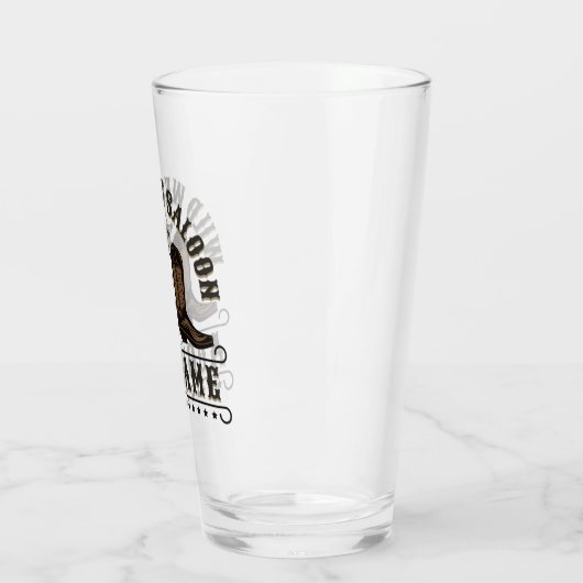 Western Cowboy Boots ADD NAME Sheriff Spurs Saloon Glas (Links)