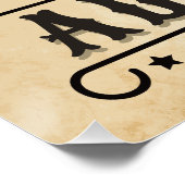 Western Cowboy Boots ADD NAME Sheriff Spurs Saloon Poster (Ecke)