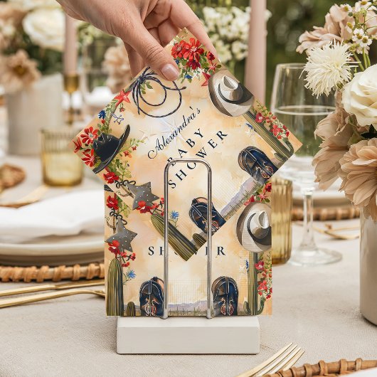 Western Cowboy Boots Baby Shower Serviette