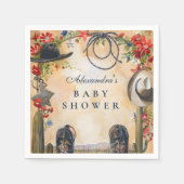 Western Cowboy Boots Baby Shower Serviette (Vorderseite)