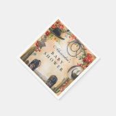 Western Cowboy Boots Baby Shower Serviette (Ecke)