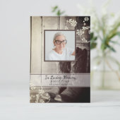 Western Cowboy Boots BeerdigungsGedenkfeier Beilei Dankeskarte (Stehend Vorderseite)