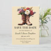 Western Cowboy Boots Flora Elegante Landfarm Save The Date (Stehend Vorderseite)