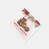 Western Cowboy Boots Frohe Weihnachten Napkins Serviette (Ecke)