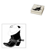 Western Cowboy Boots & Hat Gummistempel (Stempel)