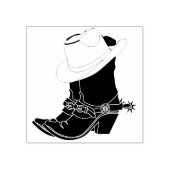 Western Cowboy Boots & Hat Gummistempel (Prägung)