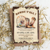 Western Cowboy Boots Hoedown Howdy Y'all Einladung