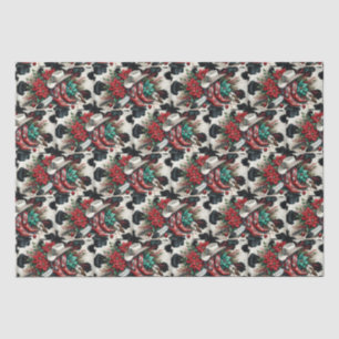 Western Cowboy Boots Holiday Floral Kuh versteckt Seidenpapier