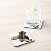 Western Cowboy Boots in Sepia Untersetzer (Rechte Seite)