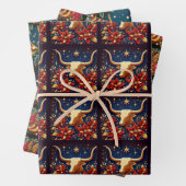 Western Cowboy Boots Long Horn Steer und Rope Geschenkpapier Set (Beispiel)