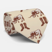 Western Cowboy Boots Longhorn Steer Necktie Krawatte (Gerollt)