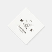 Western Cowboy Boots Monogram Boho Country Wedding Serviette (Ecke)