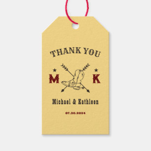 Western Cowboy Boots Monogram Country Wedding Geschenkanhänger